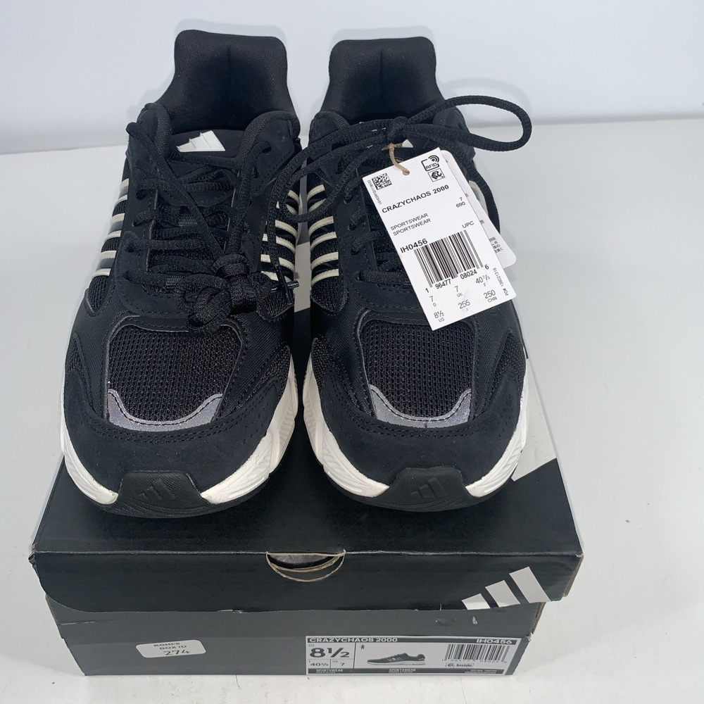New Adidas Women's Crazychaos 2000 Sneaker Size 8.5 Black IH0456
